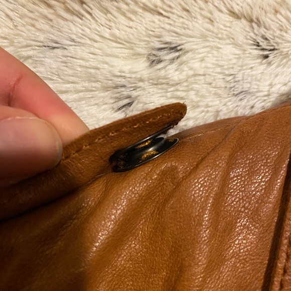 BNWT CLUB MONACO DOUBLE BREASTED GENUINE LEATHER BLAZER JACKET in SADDLE BROWN - Picture 11 of 15